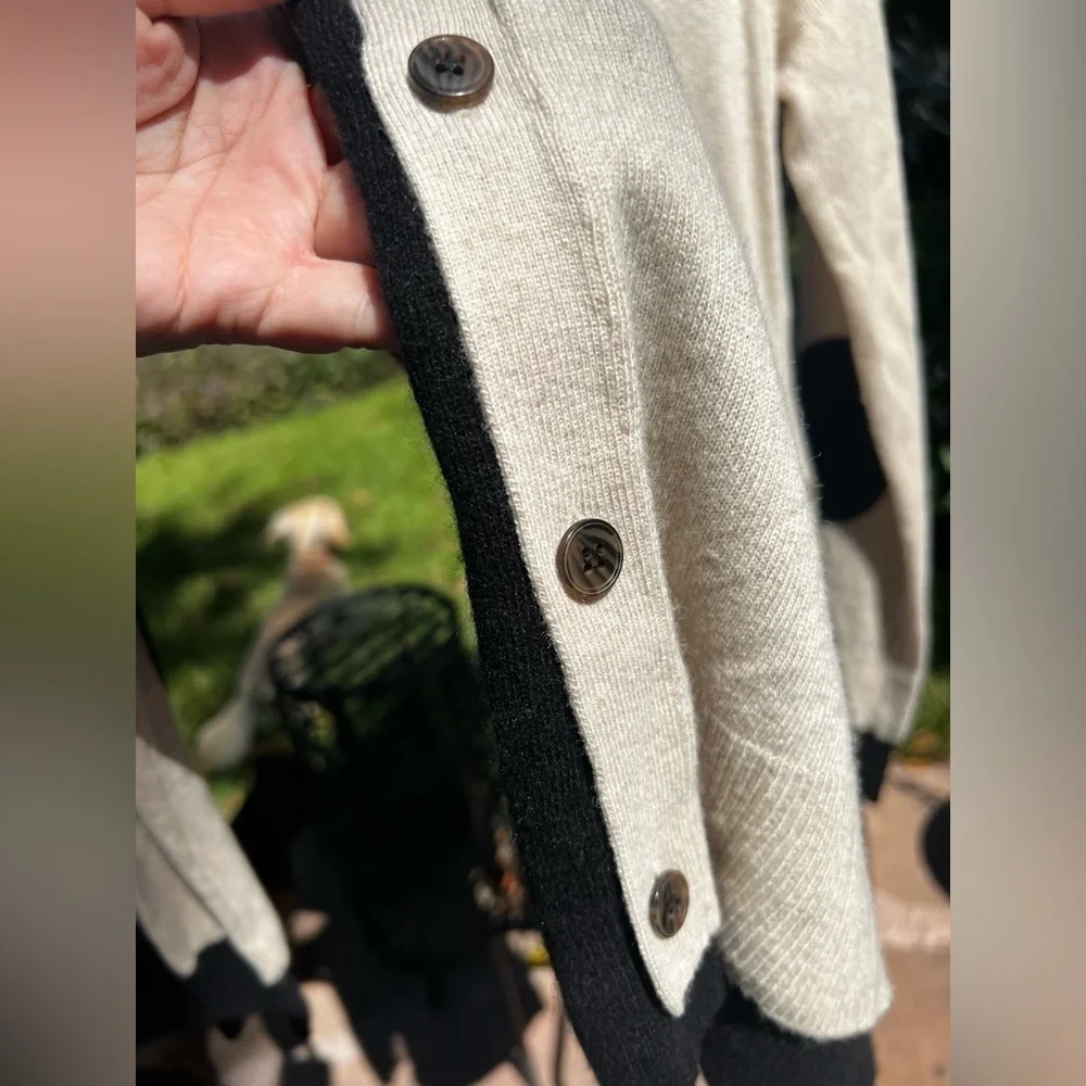 New ▶️ J. Crew ◀️ Color Block Wool Blend Crew Sweater with elbow patch.